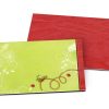Carton D'Invitation Mariage - Cercles Rouges Sur Fond Vert pour Impression Carton Invitation