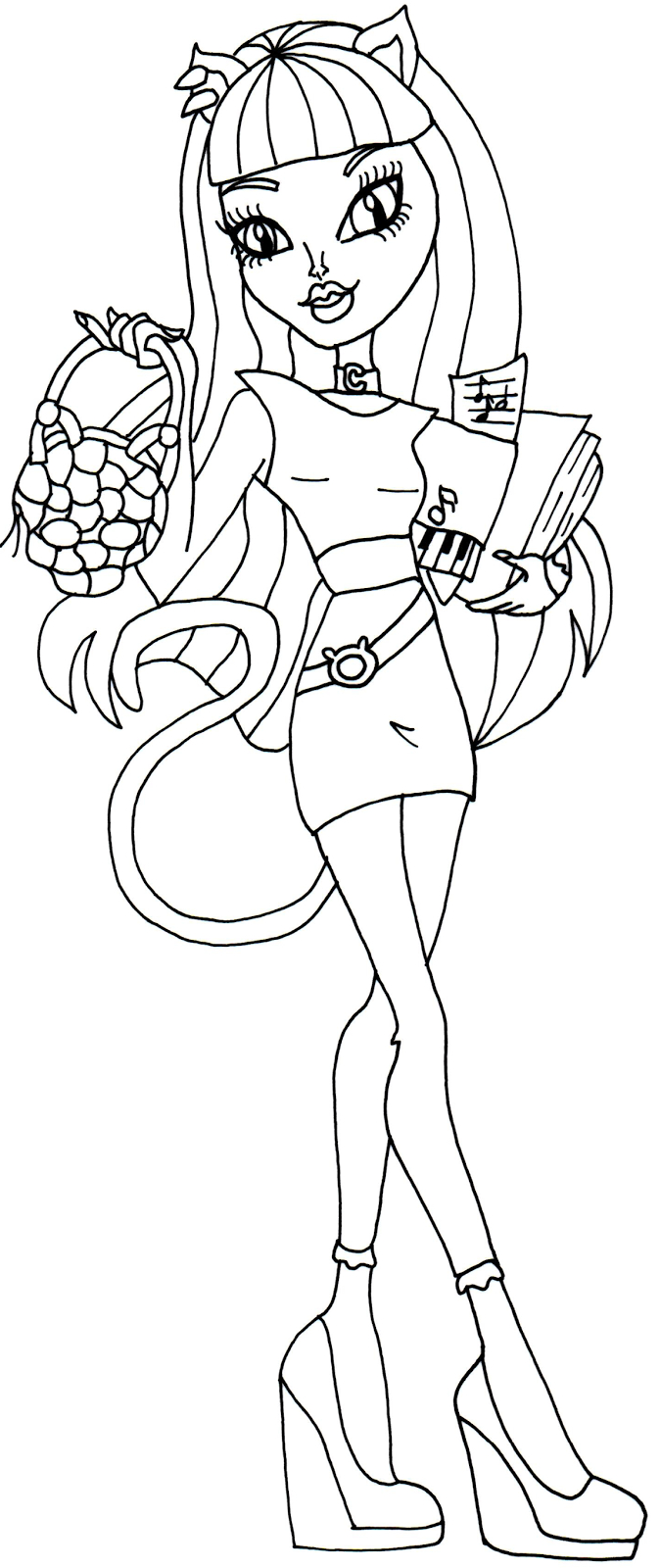 Catty+Noir+Scaremester+Monster+High+Coloring+Page (674 tout Coloriage Monster High Catty Noir