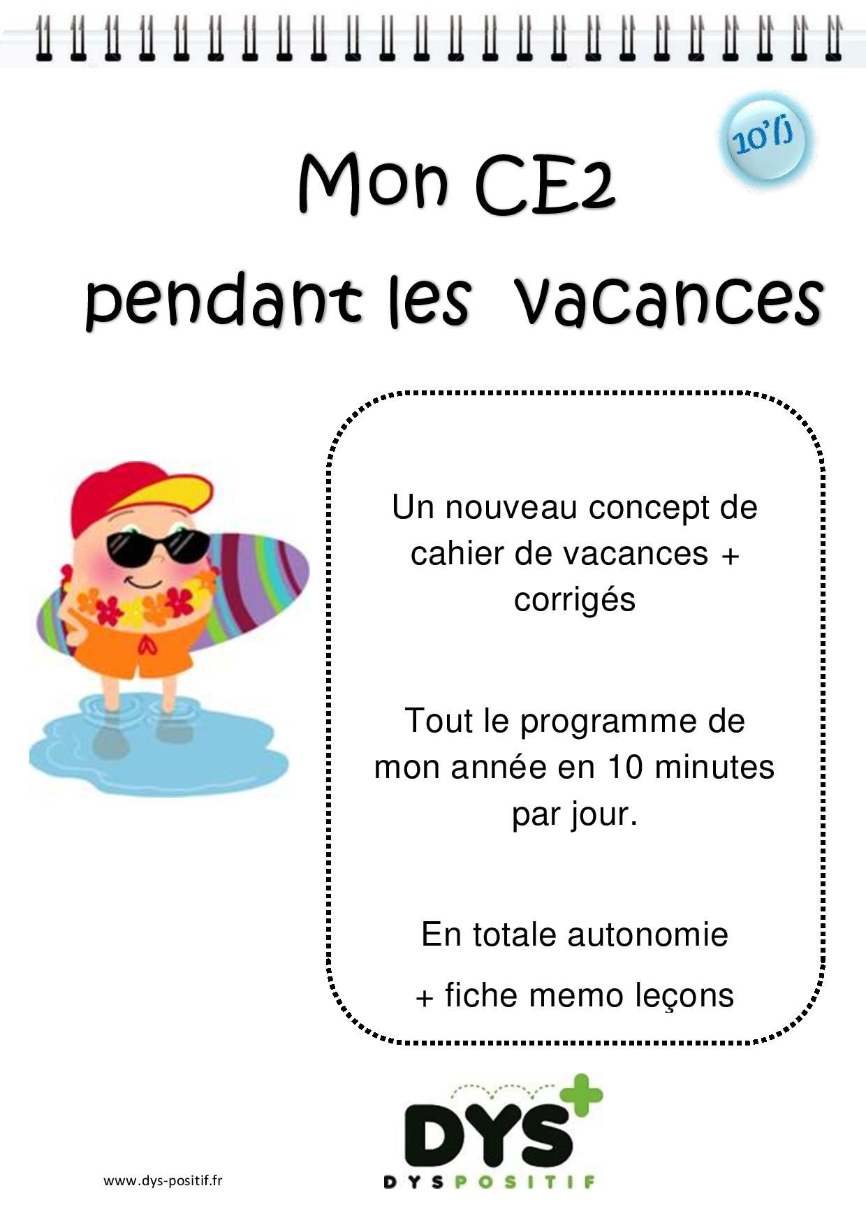Ce2 - 3Ème Primaire - Cahiers De Vacances Dys À Imprimer concernant Apprendre Francais Facile Video Gratuit
