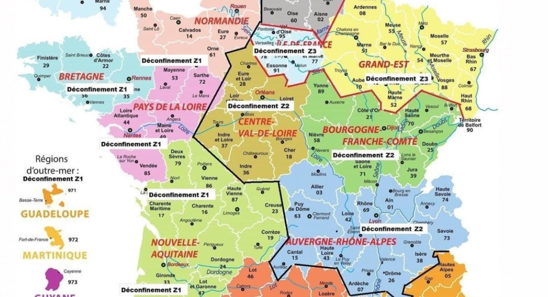Cette Carte De France Sur Les Dates De Déconfinement Par pour Carte De France Imprimable