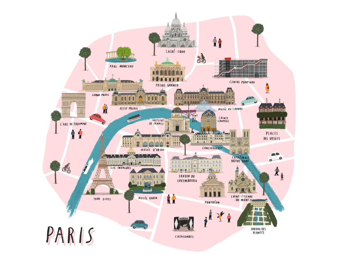 Chambre D'Enfant : Ça C'Est Paris ! - Plumetis Magazine dedans Carte De France Pour Les Enfants