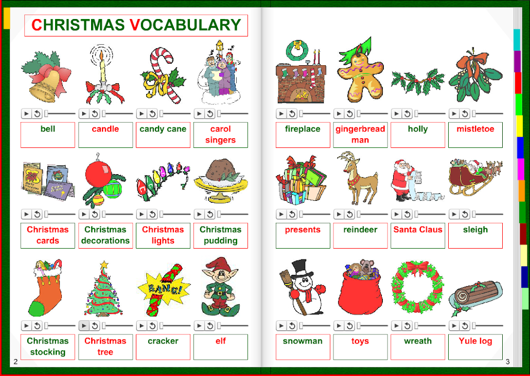 Christmas - Interactive Book | English In Vancouver intérieur Vocabulaire De Noel En Anglais