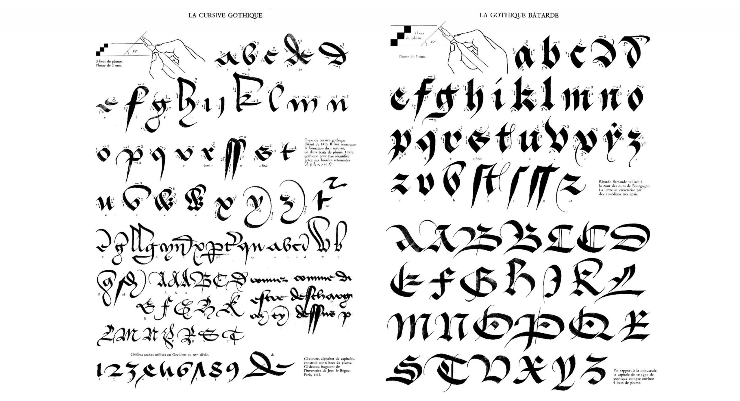 Claude-Mediavilla-Calligraphie-Cirsive-Gothique-Gothique intérieur Ecriture Du Moyen Age