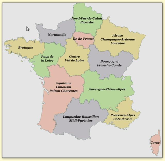 Cm2 Dolomieu tout Les 22 Régions De France Métropolitaine