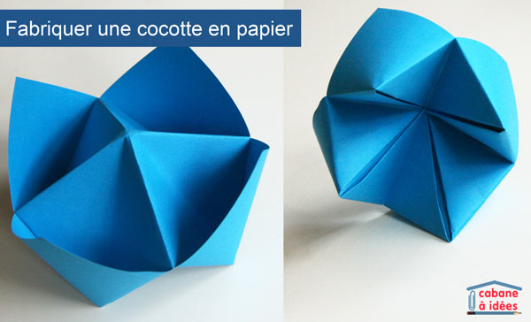 Cocotte En Papier / Salière - Cabane À Idées concernant Comment Faire Une Cocotte En Papier Pour Jouer
