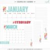 Colorful 2017 Calendar ·Cu· | Calendrier 2015, Calendrier destiné Calendrier 2017 À Imprimer Mois Par Mois