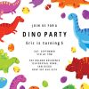 Colorful Dinos - Birthday Invitation Template (Free avec Birthday Invitation Ecards Free