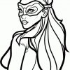 Coloriage Batgirl Avec Un Masque Dessin Gratuit À Imprimer concernant Masque De Catwoman A Imprimer