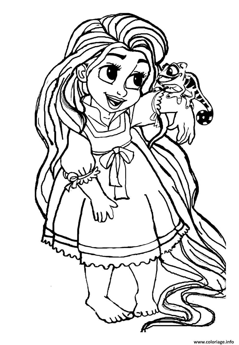 Coloriage Bebe Raiponce Princesse Disney Cute - Dekna encequiconcerne Coloriage A4 Imprimer Gratuit