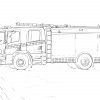 Coloriage Camion De Pompier En Attente De Demarrer Dessin pour Coloriage Camion De Pompier Gratuit À Imprimer