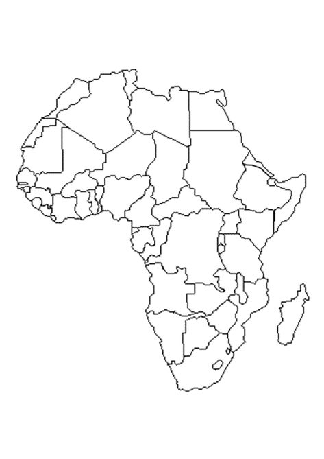 Coloriage Carte Afrique | Carte Afrique, Afrique tout Coloriage Afrique Du Sud