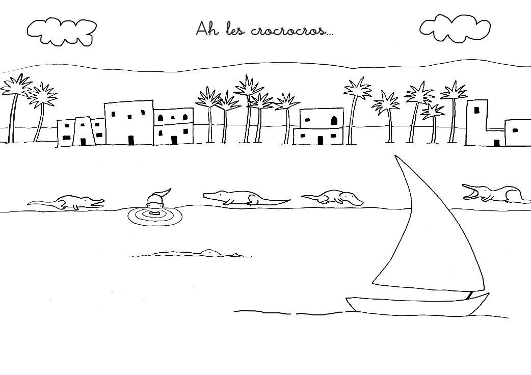 Coloriage Chanson : Ah Les Crocodiles concernant Chanson Les Crocodiles Paroles