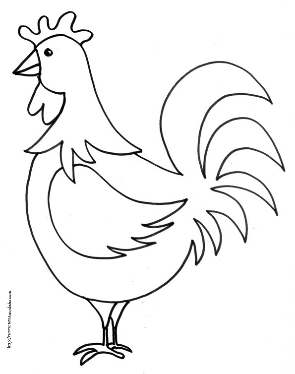 Coloriage Coq De Ferme Facile Dessin Gratuit À Imprimer dedans Dessiner Un Coq