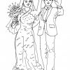 Coloriage Couple Marié Couleur Dessin Gratuit À Imprimer avec Coloriage De Mariée