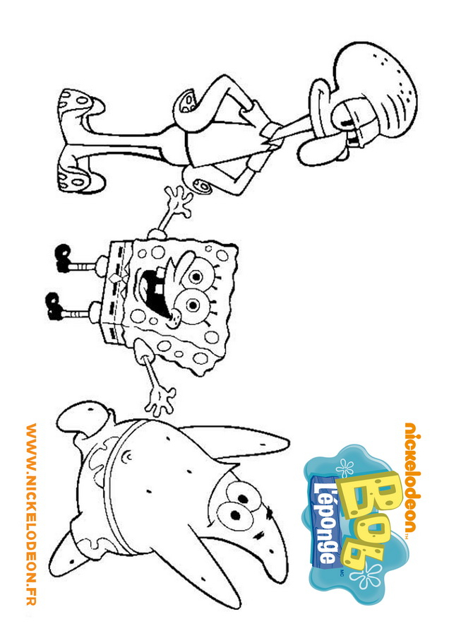 Coloriage De Bob L'Éponge à Dessin De Spongebob