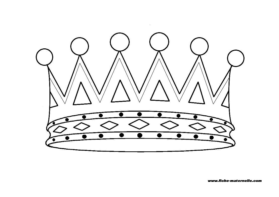 Coloriage De Couronne De Roi Pour Enfants De Maternelle Ps avec Modele De Couronne Des Rois A Imprimer