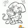 Coloriage De Dora Et Son Ami Babouche destiné Dessin Animé Dora Et Babouche