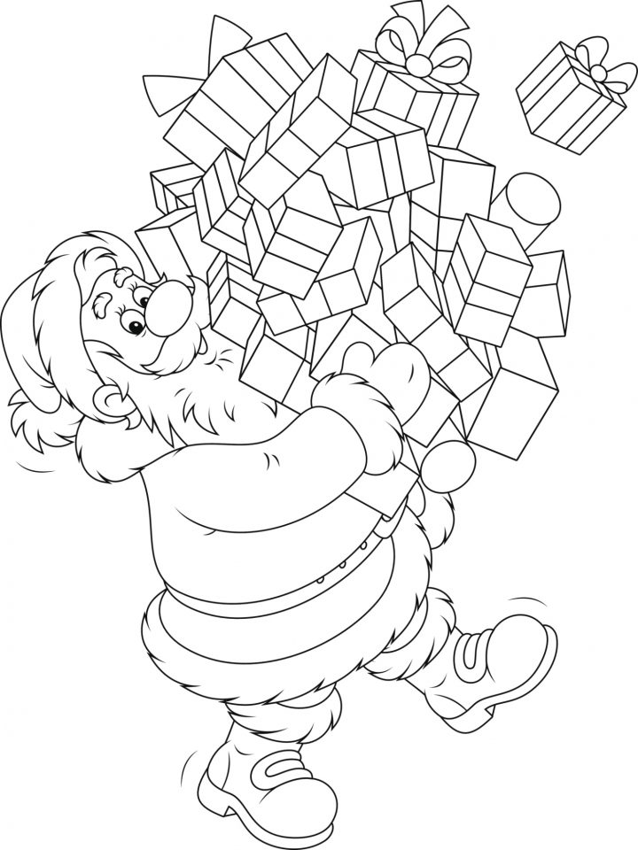 Coloriage De Noel : 20 Modeles A Imprimer - Famili.fr à Coloriage Pere Noel À Imprimer Gratuit