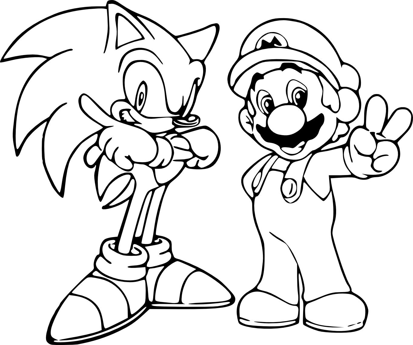 Coloriage De Sonic Et Mario À Imprimer En 2020 | Coloriage encequiconcerne Coloriage Mario Et Luigi A Imprimer Gratuit