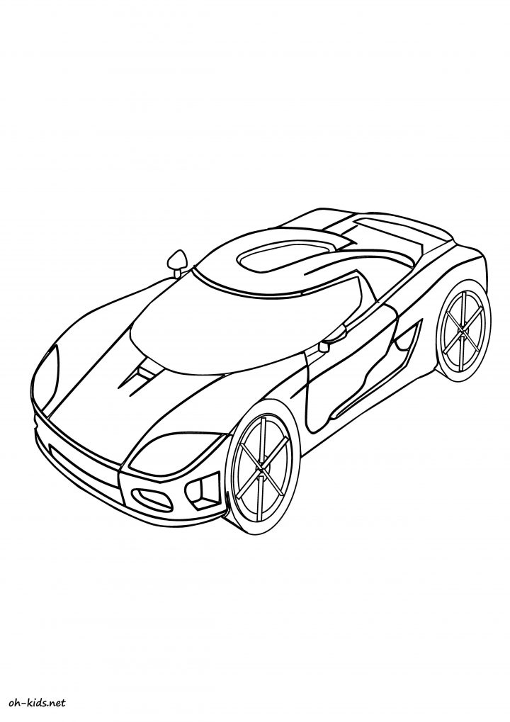 Coloriage De Voiture De Course A Imprimer Gratuit - Maduya à Coloriage