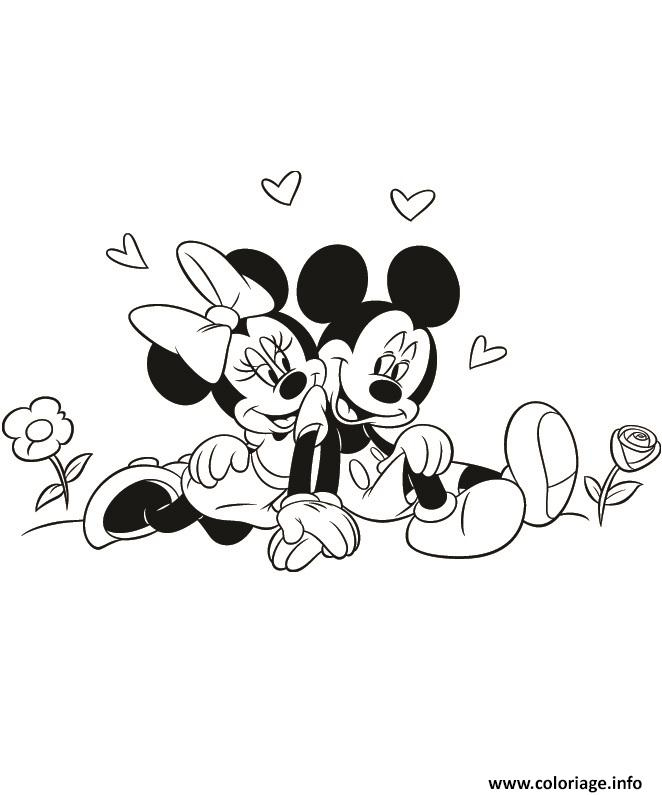 Coloriage Dessin Mickey Minie Tres En Amour Dessin destiné Coloriage Mickey À Imprimer Gratuit