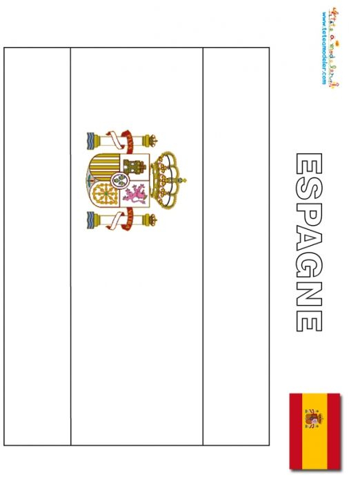 Coloriage Drapeau De L&amp;#039;Espagne | Drapeau Espagne, Espagne destiné Image Espagnol A Imprimer