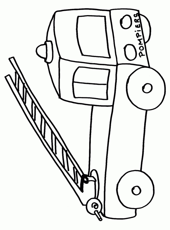 Coloriage D&amp;#039;Un Camion De Pompiers - Tête À Modeler intérieur Dessin D Un Camion