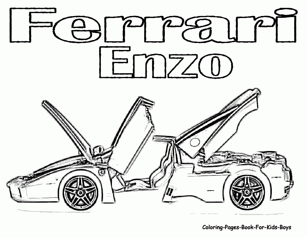 Coloriage Ferrari À Imprimer Pour Les Enfants - Cp11448 avec Ferrari A Colorier