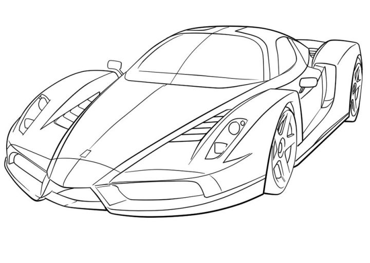 Coloriage Ferrari À Imprimer Pour Les Enfants - Cp11463 serapportantà Ferrari A Colorier