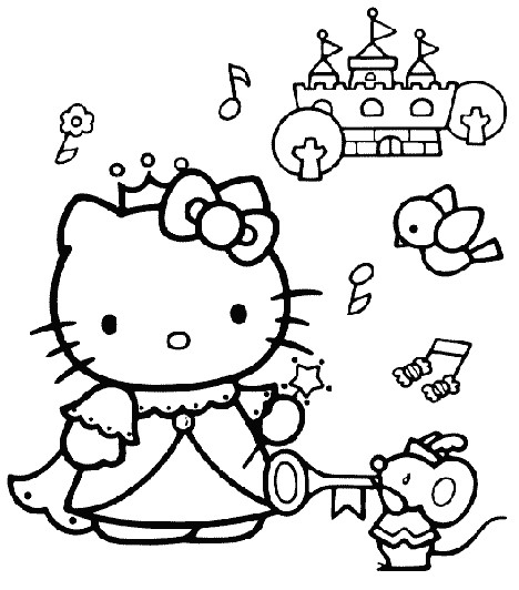 Coloriage Hello Kitty Princesse A Imprimer Gratuit concernant Coloriage Hello Kitty Princesse A Imprimer Gratuit