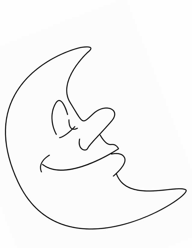 Coloriage Lune Se Repose Dessin Gratuit À Imprimer concernant La Lune Coloriage
