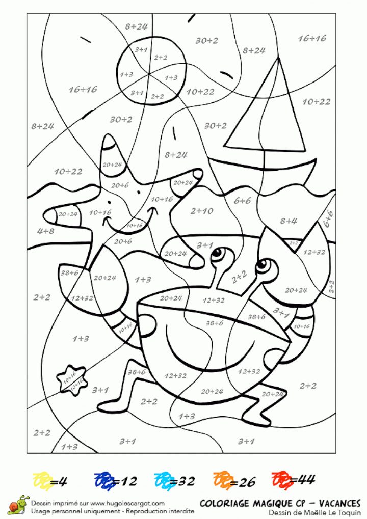 Coloriage Magique Ce1 Additions Posées - Monde Des Petits concernant