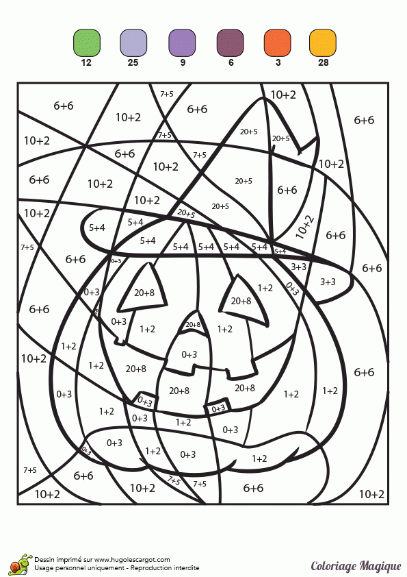 Coloriage Magique Halloween Ce2 | Halloween Math serapportantà Coloriage Magique Additions Cp