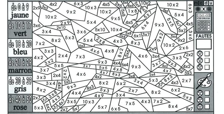 Coloriage Magique Multiplication 5Eme | Coloriage Magique à Jeu Table De Multiplication Ce1