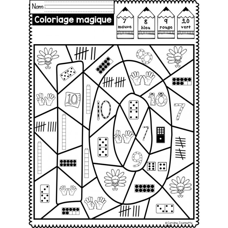 Coloriage Magique Nombres 1-10 pour Coloriage Chiffres 1 À 10
