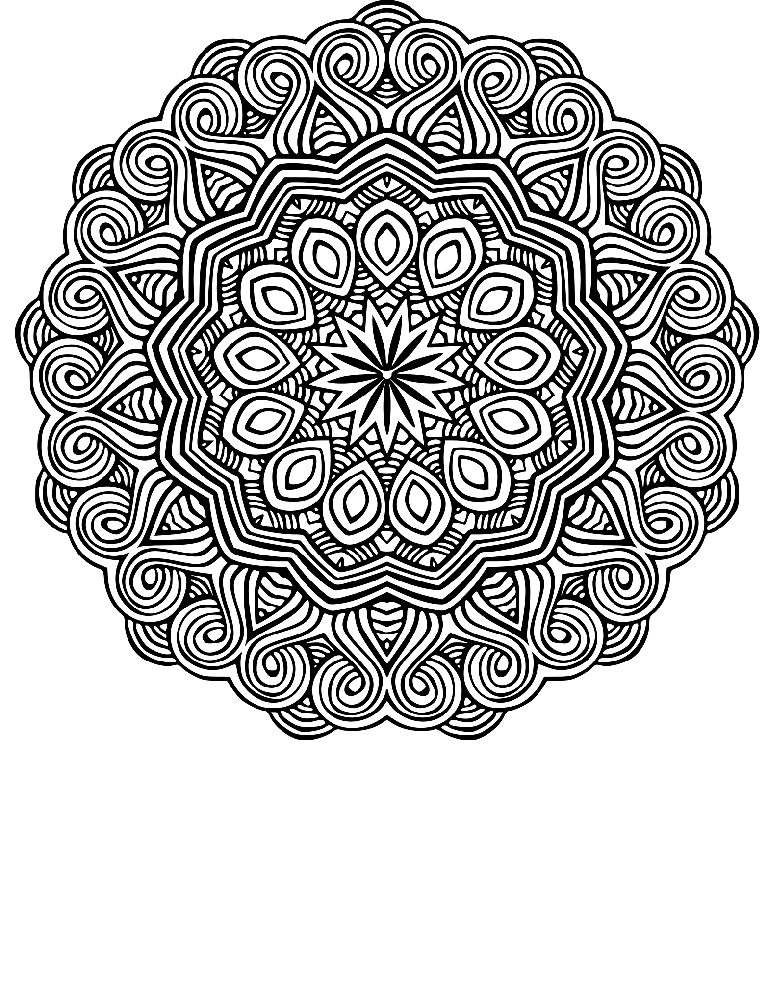 Coloriage Mandala Ethnique À Imprimer avec Coloriage De Mandala Difficile A Imprimer