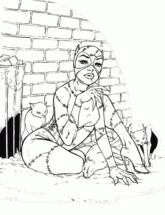 Coloriage Masque Catwoman concernant Masque De Catwoman A Imprimer