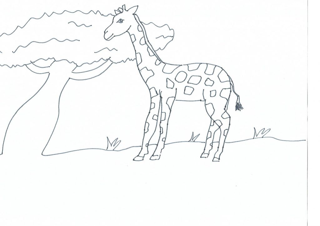 Coloriage Maternelle Girafe D'Afrique À Imprimer à Coloriage Afrique Du Sud