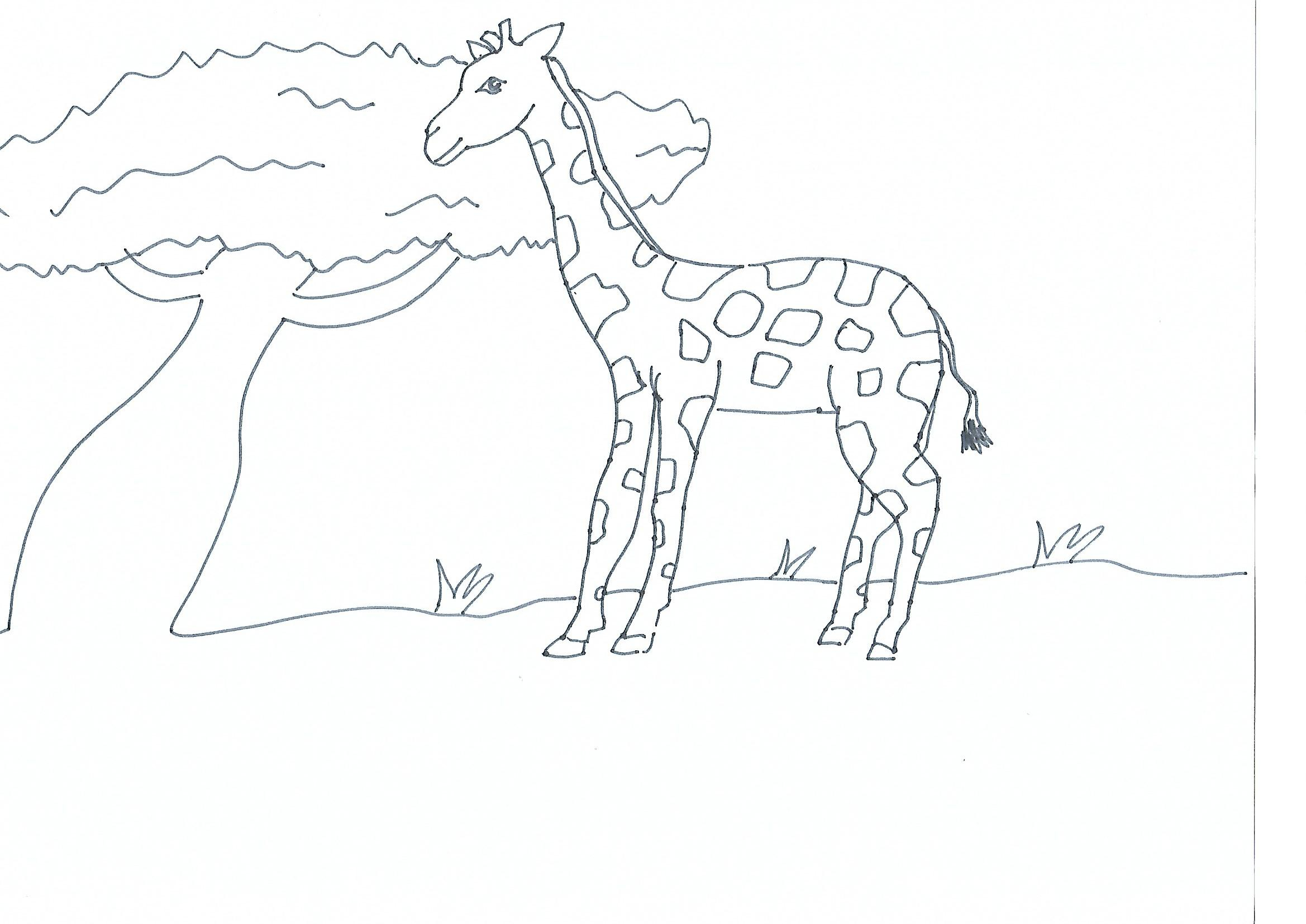 Coloriage Maternelle Girafe D&amp;#039;Afrique À Imprimer pour Coloriage Afrique À Imprimer