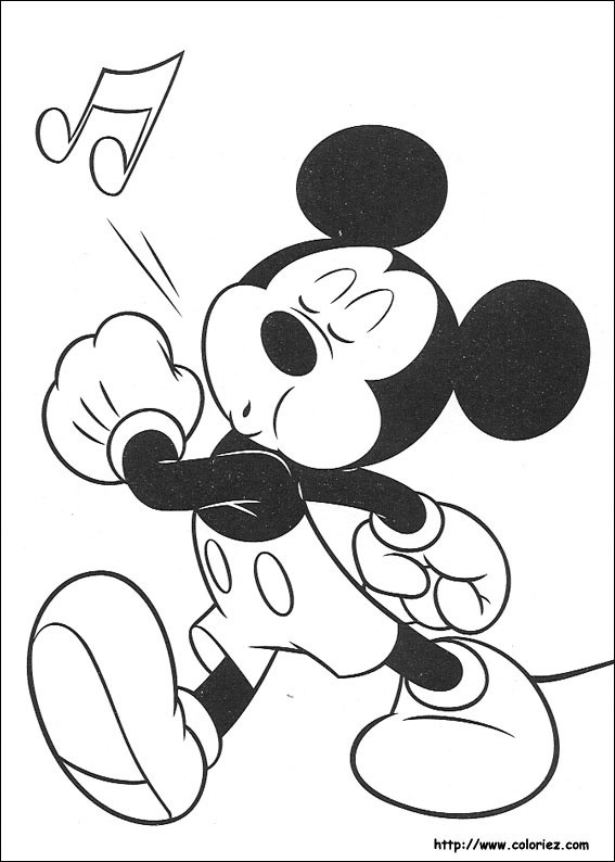 Coloriage Mickey Siffle Dessin Gratuit À Imprimer avec Coloriage Mickey À Imprimer Gratuit