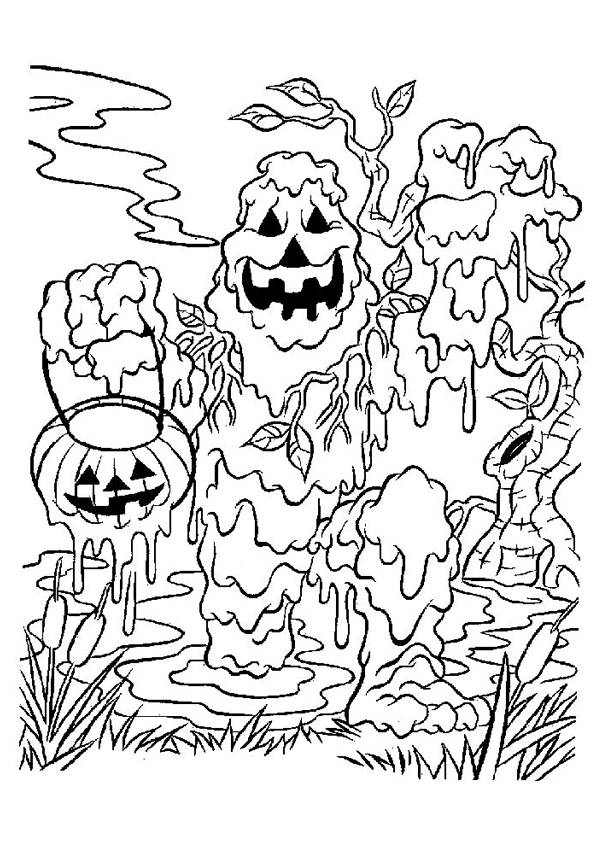 Coloriage Monstre De Bou D'Halloween Dessin Gratuit À Imprimer à Coloriage Halloween Gratuit A Imprimer