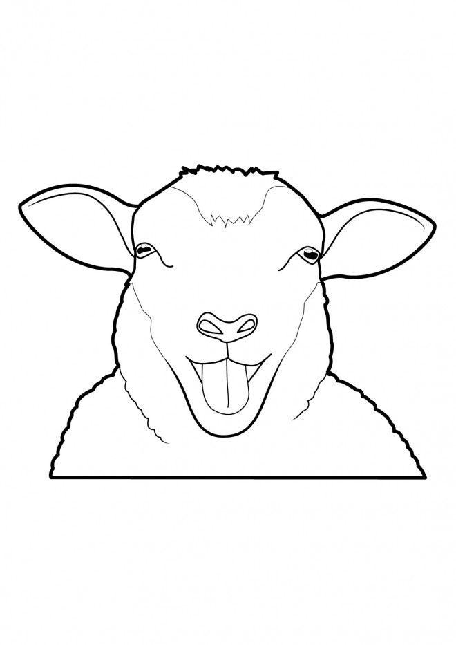 Coloriage Mouton Rigolo Dessin Gratuit À Imprimer destiné Photo De Mouton A Imprimer