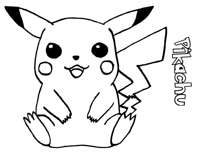 Coloriage Pikachu Facile Dessin Gratuit À Imprimer encequiconcerne Dessin De Pikachu Facile