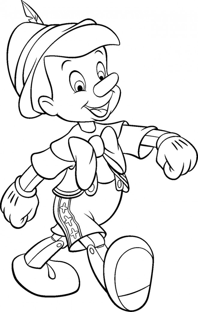 Coloriage Pinocchio Est Content Dessin Gratuit À Imprimer avec Image A Colorier Gratuit A Imprimer