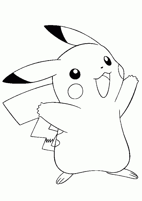 Coloriage Pokémon Pikachu serapportantà Dessin Facile Pikachu