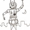 Coloriage Robot En Ville Au Crayon Dessin Gratuit À Imprimer pour Coloriage Robot À Imprimer