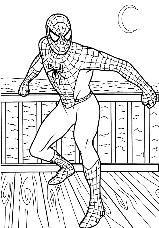 Coloriage Spiderman Super Héro Dessin Gratuit À Imprimer serapportantà Coloriage Gratuit Spiderman À Imprimer