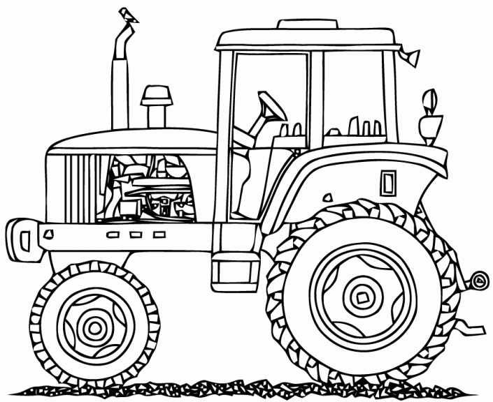 Coloriage Tracteur À Imprimer destiné Tracteur À Colorier