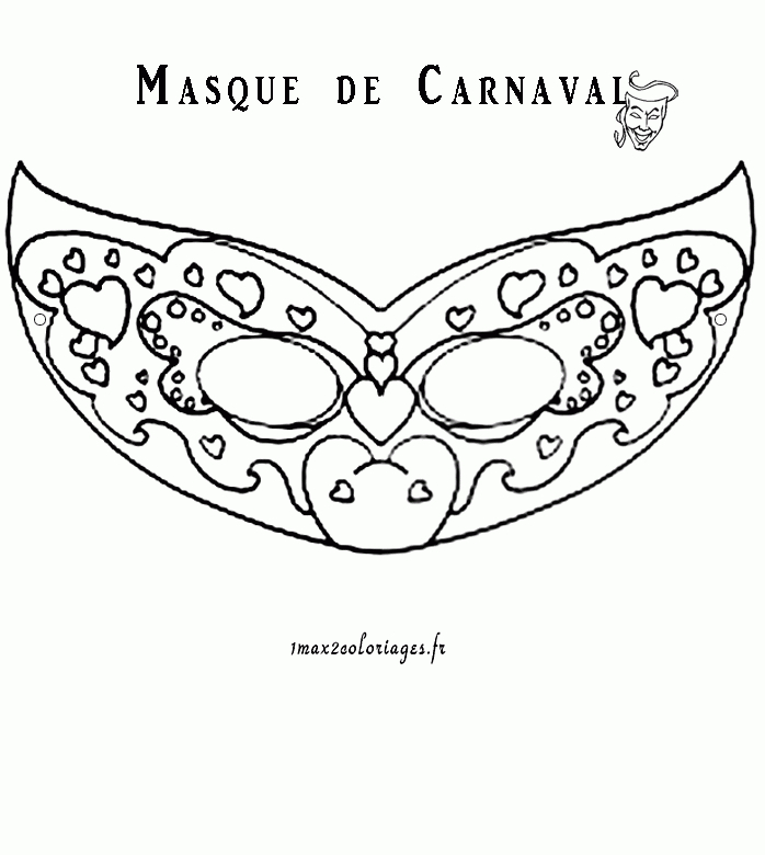 Coloriages Masques De Carnaval - Dessin Masque De Carnaval à Modele Masque De Carnaval A Imprimer