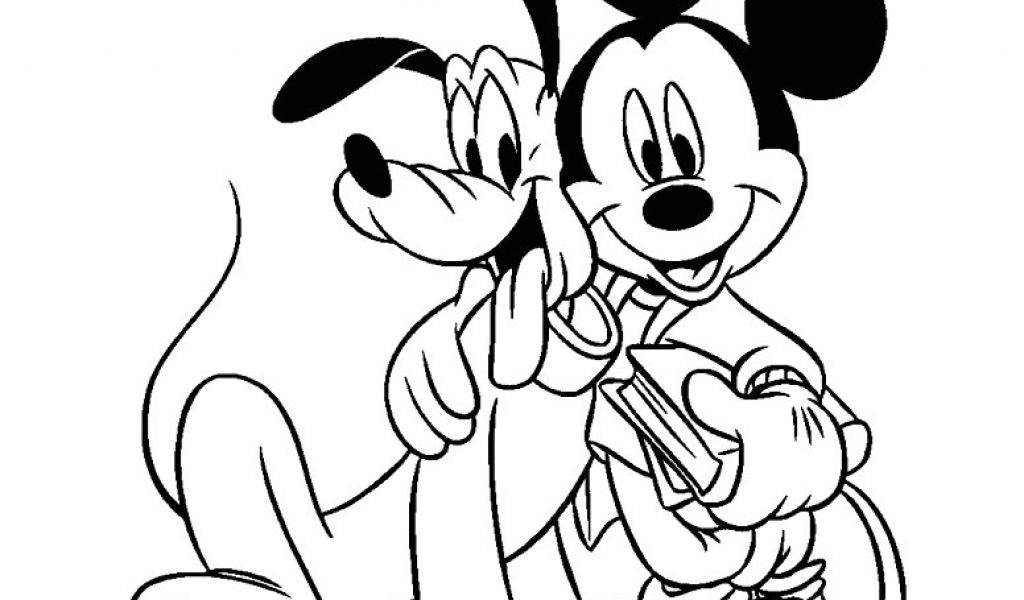 Coloriages Mickey Gratuits Imprimer Mickey Pluto 2 dedans Dessin De Mickey Et Ses Amis A Imprimer